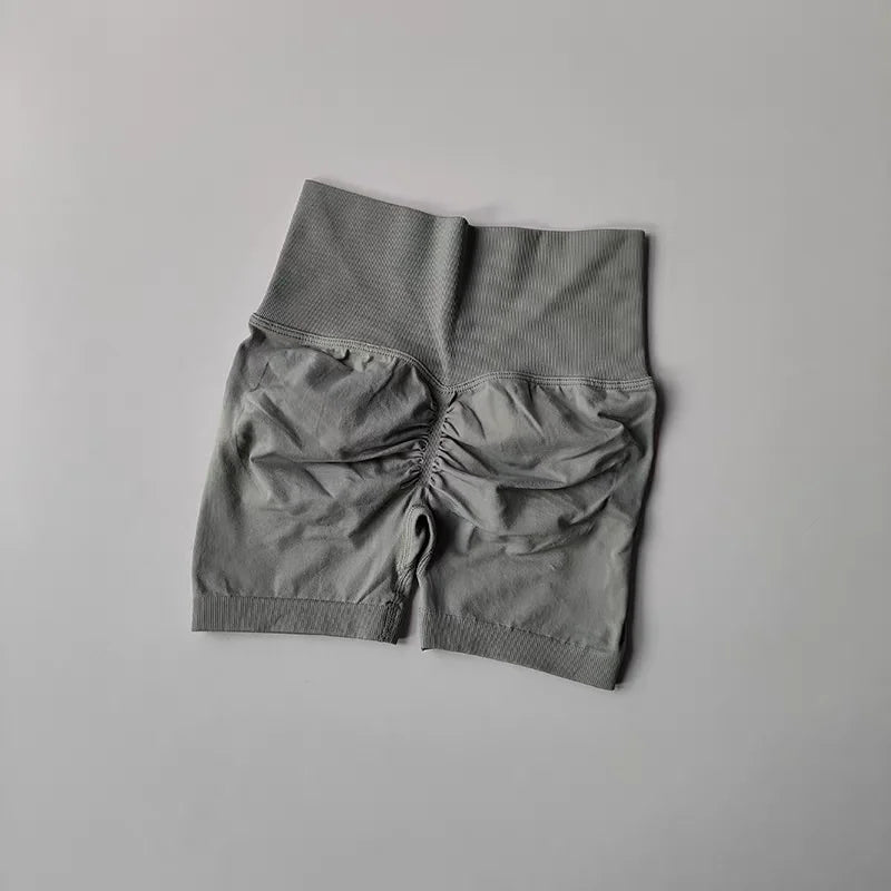 High-Waist Yoga Shorts for Women – Butt Lift Fitness Shorts