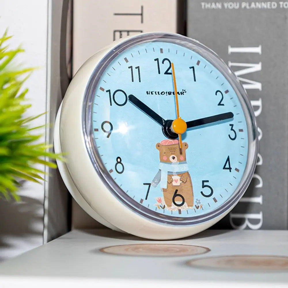 Mini Waterproof Suction Cup Clock for Bathroom & Kitchen