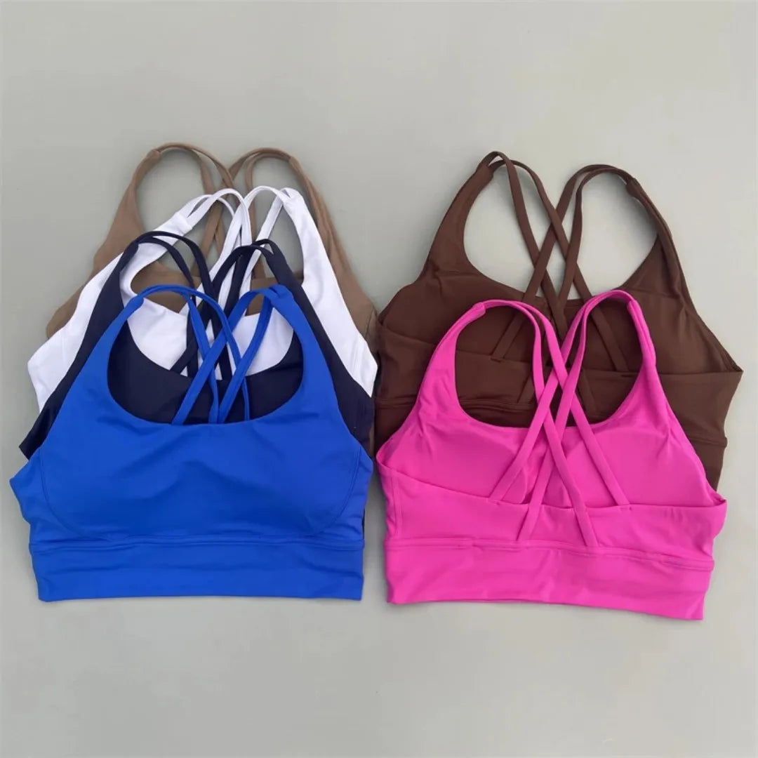 Women's Padded Cross-Back Sports Bra – High Support Activewear