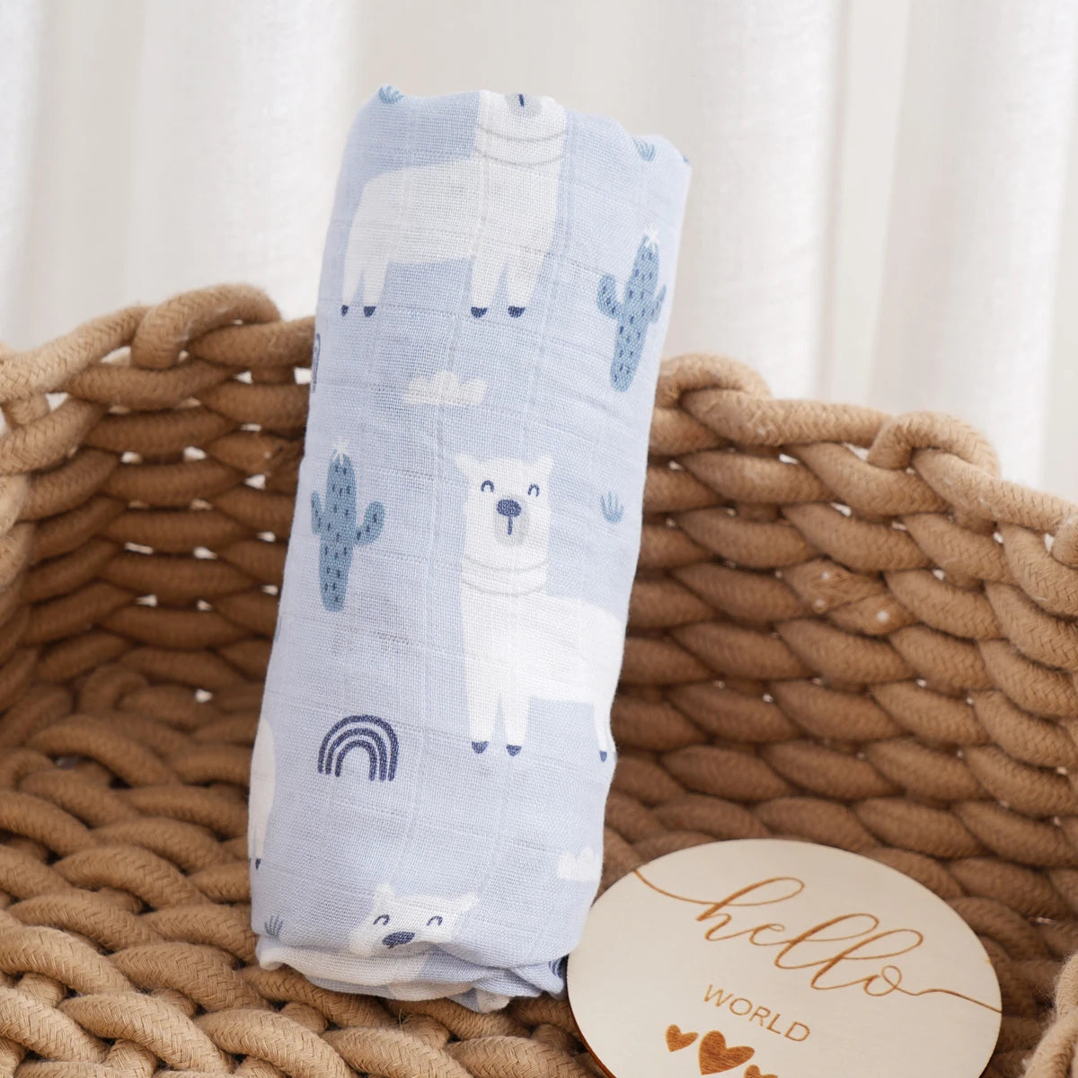 Baby Muslin Swaddle Blanket – Soft Bamboo Cotton, 47x43in, 22 Prints