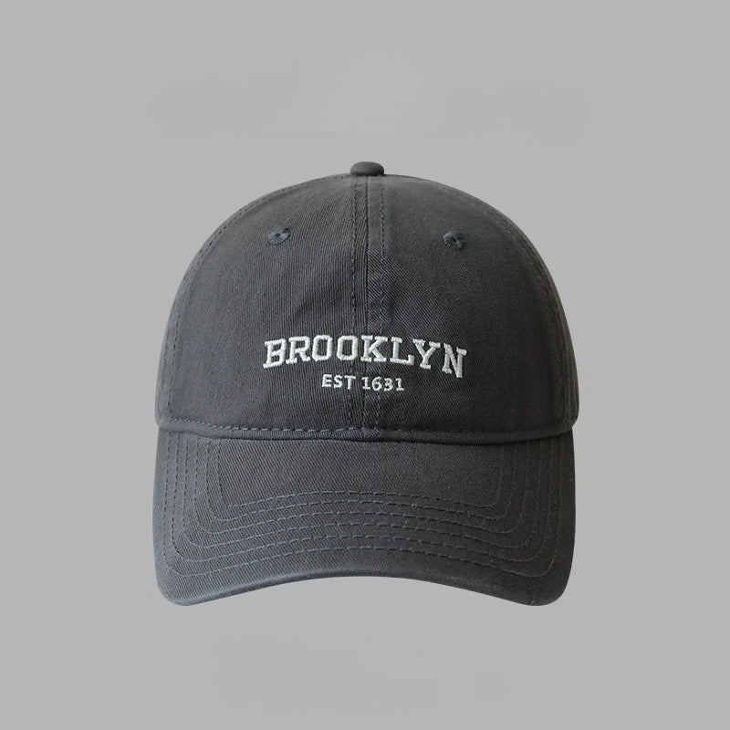 Korean Letter Embroidered Baseball Cap – Unisex Adjustable