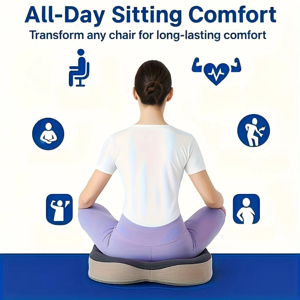 3D Ergonomic Memory Foam Seat Cushion for Office Chair