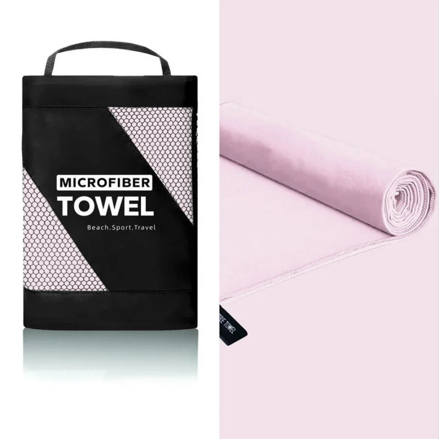Microfiber Sports Towel with Carry Case – Quick Dry for Beach, Gym & Travel