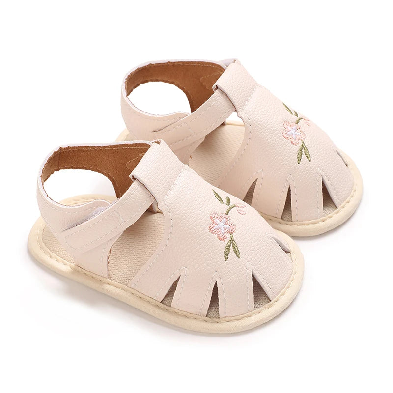 Baby Butterfly Sandals – Glitter Soft Sole Summer Shoes