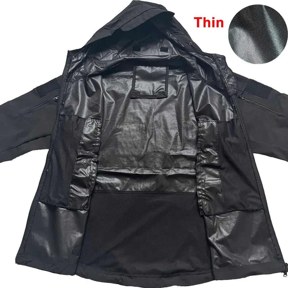 Men's Tactical Soft Shell Jacket – Windproof Waterproof Military Coat