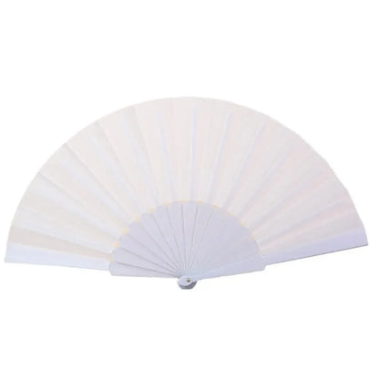 Folding Hand Fan Chinese Silk Fabric Fan for Weddings & Dance
