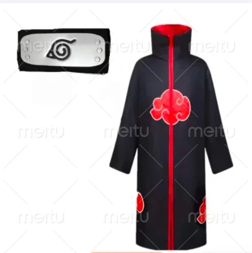 Akatsuki Cosplay Cloak & Headband Set – Naruto Ninja Costume