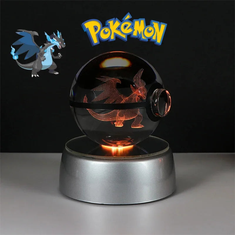 Pokémon 3D Crystal Ball Figure with LED Light Base