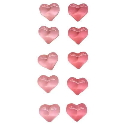 Heart-Shaped Resin Fridge Magnets – Set of 10