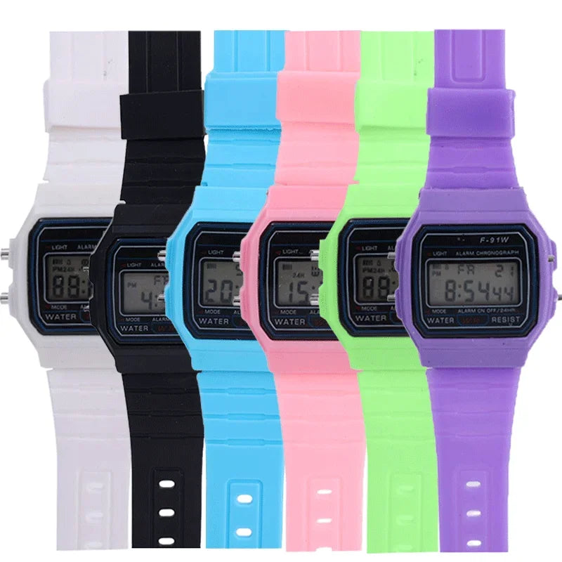 F91W Digital Sports Watch – LED, Waterproof, Unisex