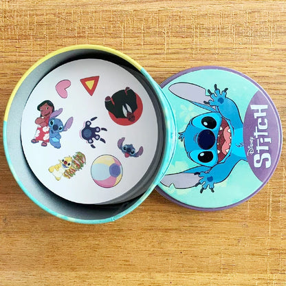 Disney Stitch Card Game in Tin Box Family Board Game