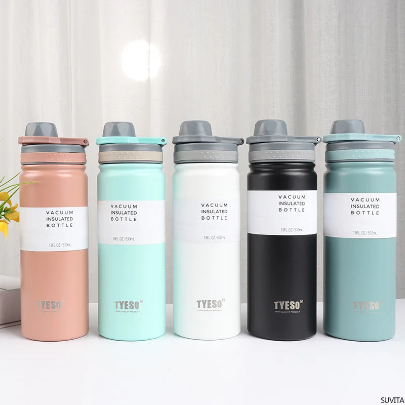 Tyeso Vacuum Insulated Stainless Steel Water Bottle | 17.9oz & 25.4oz