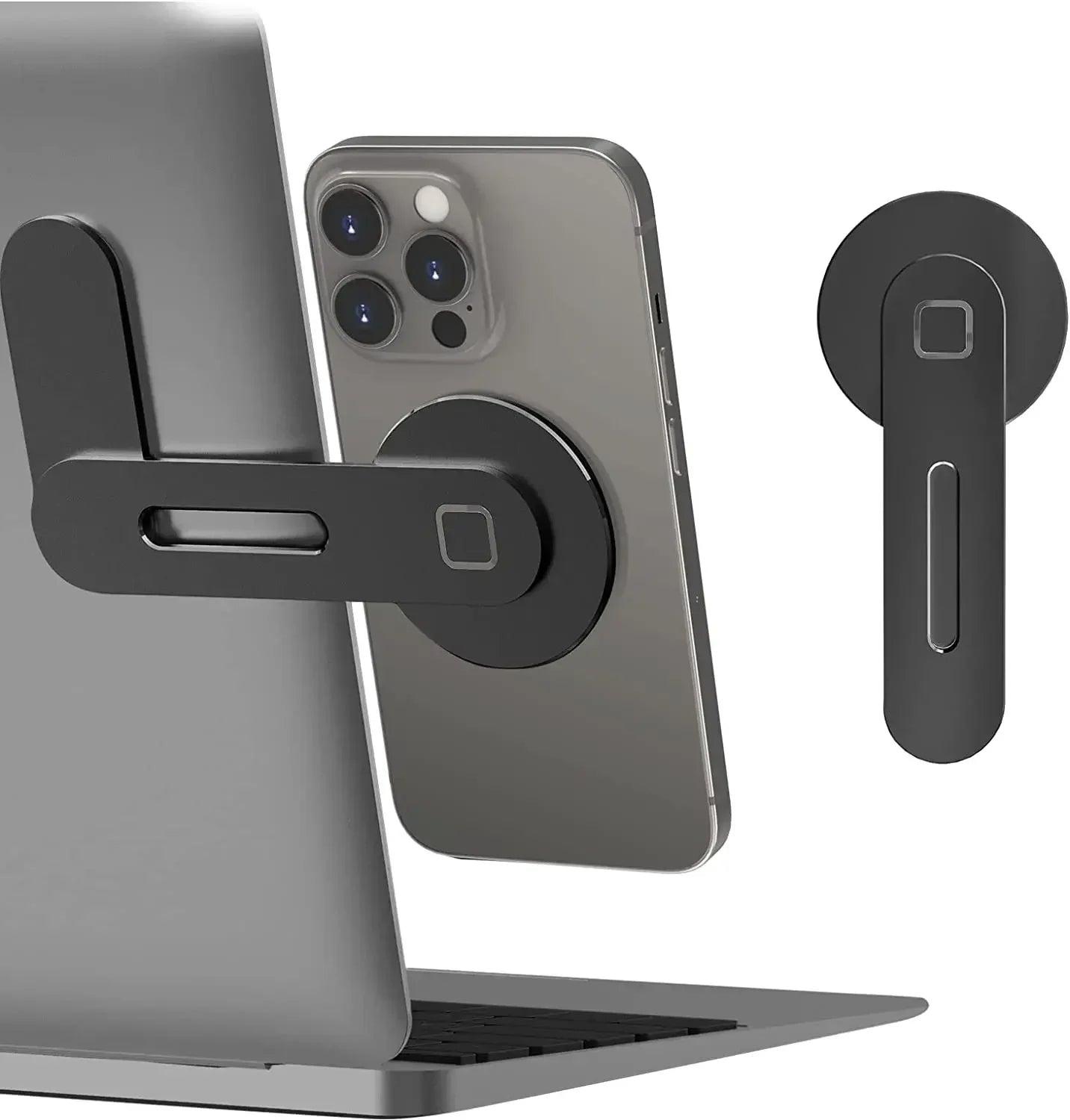 Magnetic Phone Holder for Laptop & Monitor – Slim Foldable Side Mount