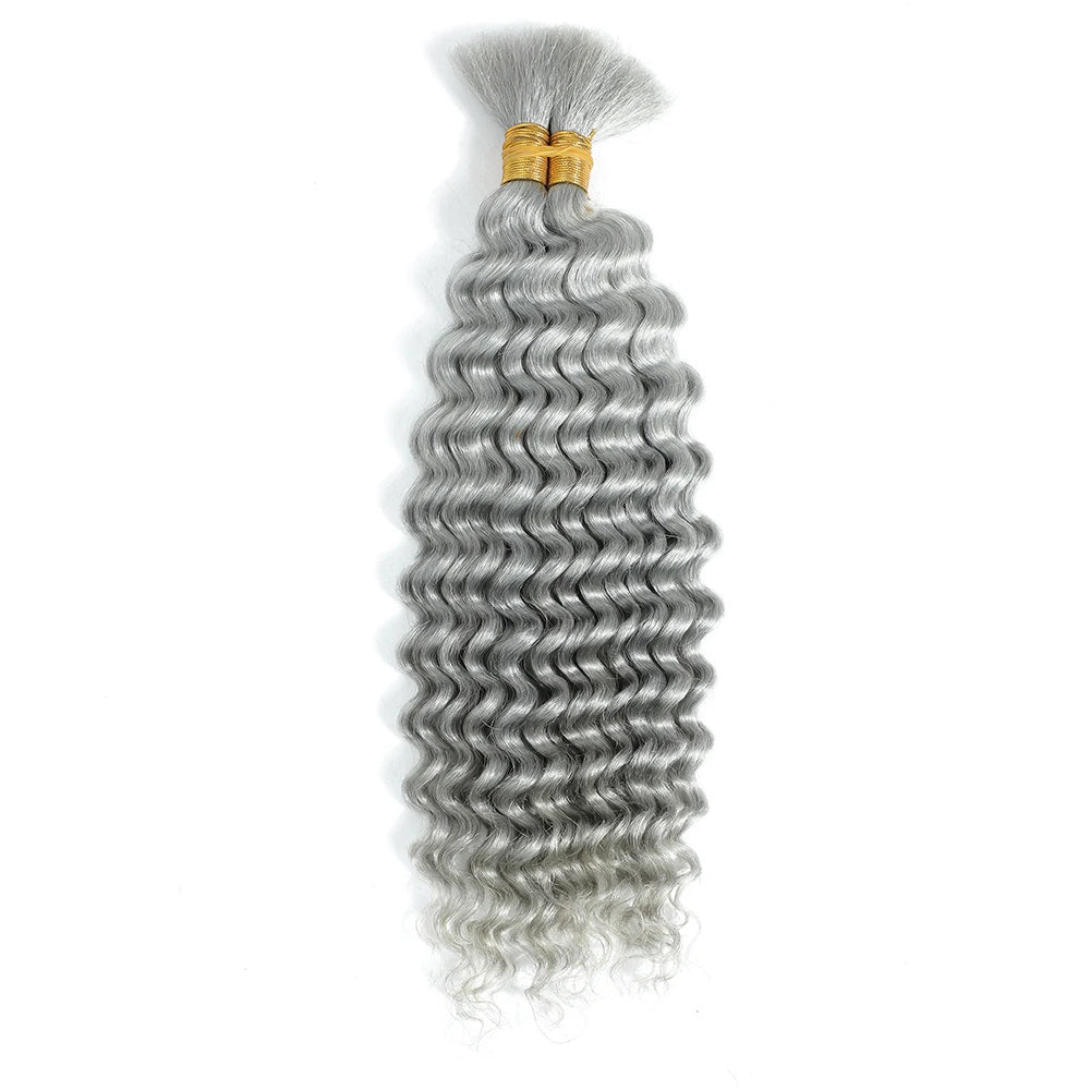Deep Wave Human Braiding Hair Bulk 100g No Weft for Boho Braids