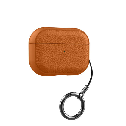 AirPods Case Leather Pattern TPU Cover with Keychain