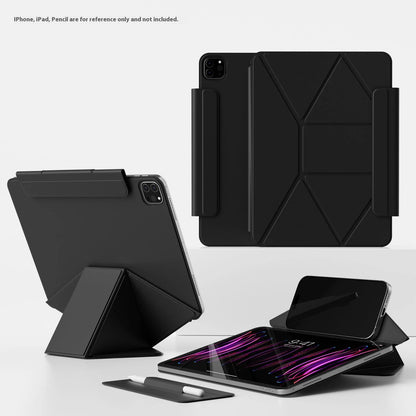 Magnetic iPad Case with Multi-Angle Stand for iPad Pro, Air, Mini