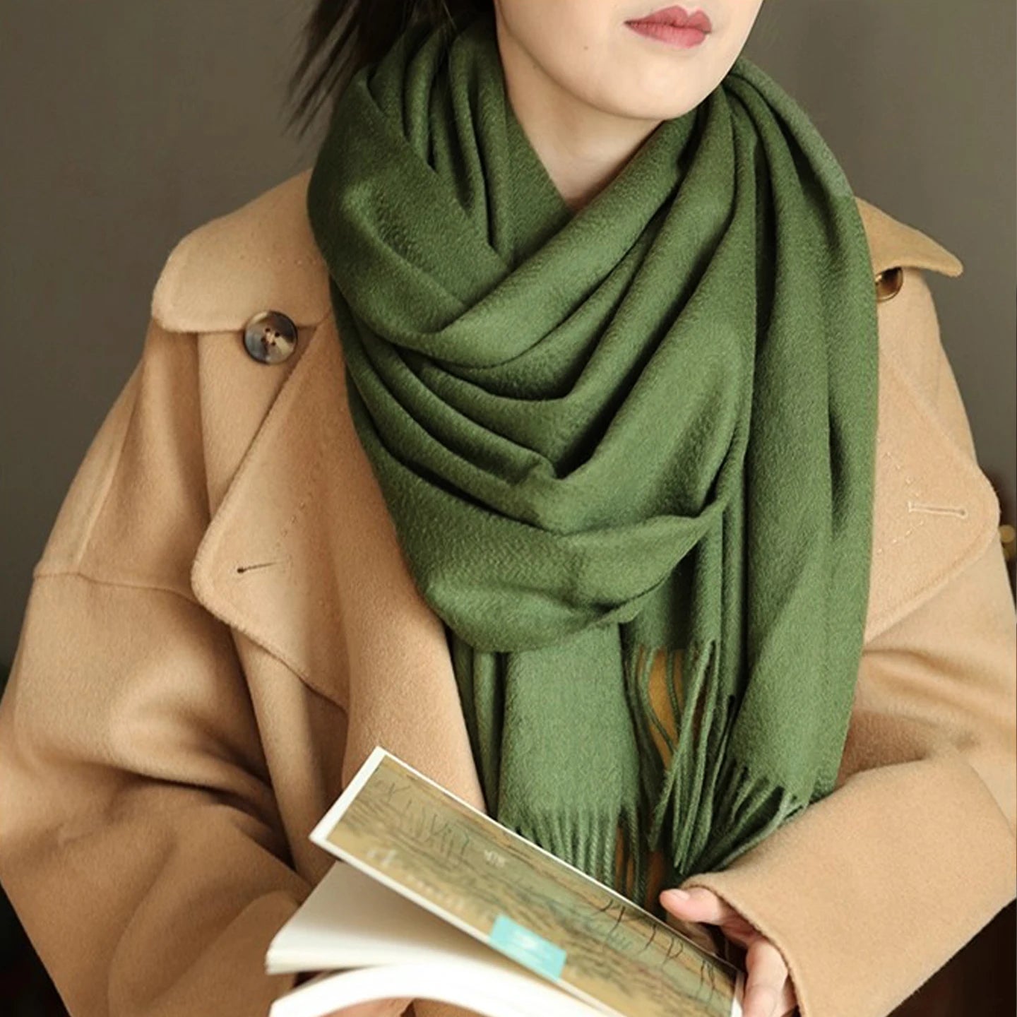 Cashmere Wool Winter Scarf for Women – Soft Wrap Shawl