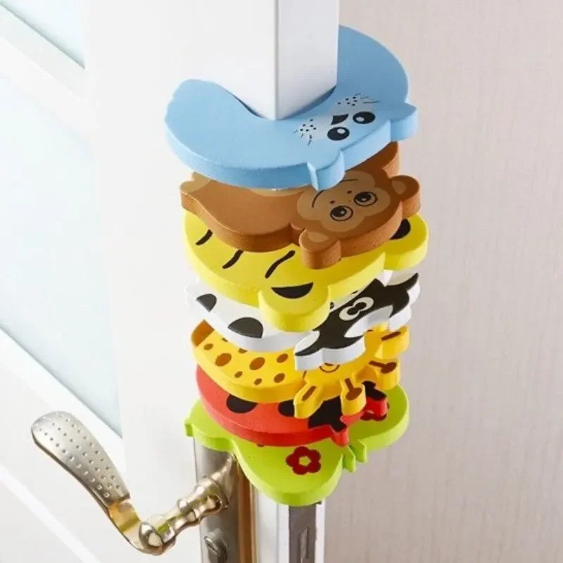 Baby Safety Door Stoppers Cartoon Animal Anti-Pinch Guards