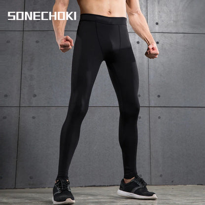 Men's Compression Leggings – Dry Fit Gym Training Tights