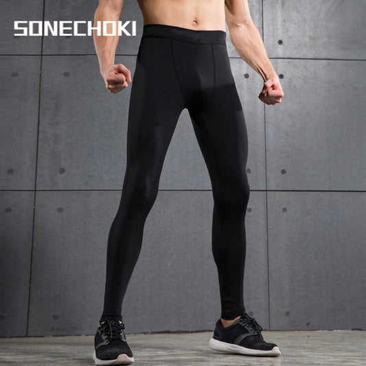 Men's Compression Leggings – Dry Fit Gym Training Tights