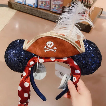 Disney Princess Minnie Ears Headband – Sequin Bow Hair Hoop
