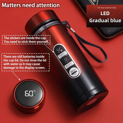 Stainless Steel Thermos Bottle with LED Temperature Display | 500ml & 1L