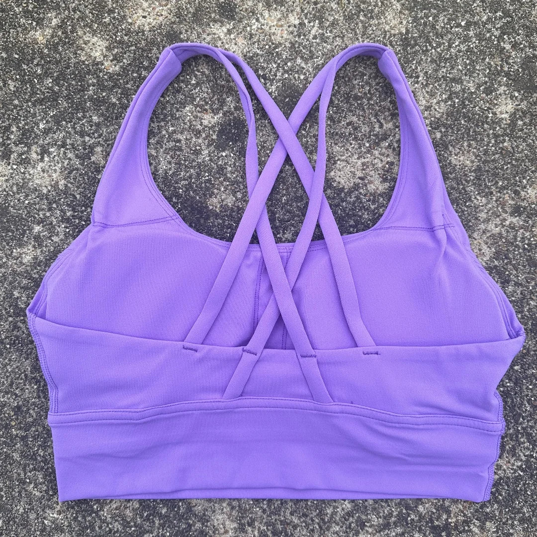 Women's Padded Cross-Back Sports Bra – High Support Activewear