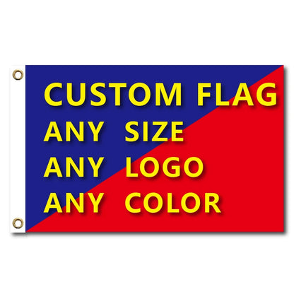 Custom Printed Polyester Flag – Outdoor Advertising Banner with Grommets or Shaft Cover