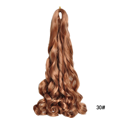 French Curl Braiding Hair 24 Inch – Pre-Stretched Synthetic Spiral Braids for Women