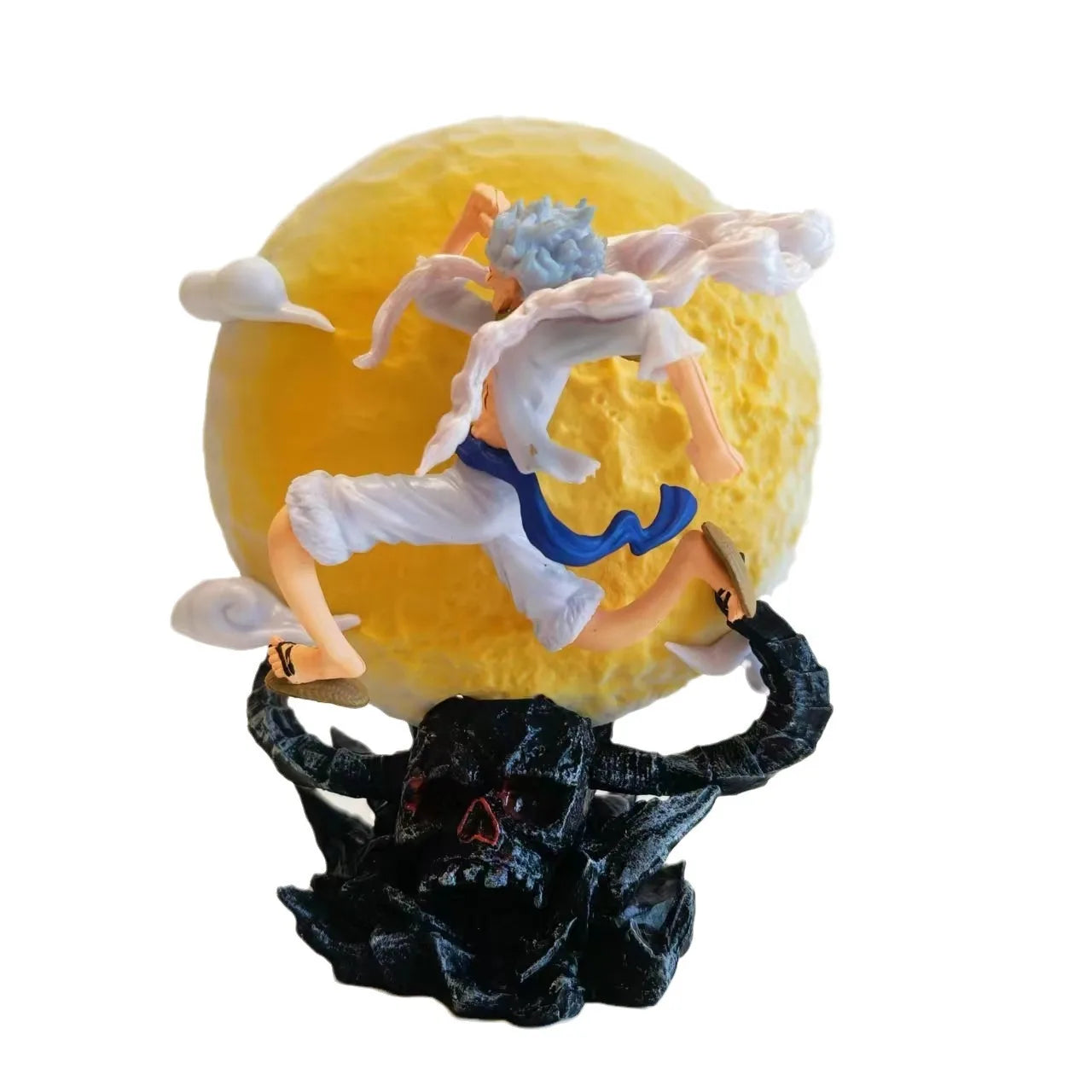 12CM One Piece Luffy Gear 5 Nika Moon Light Action Figure