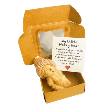 Pocket Worry Bear – Mini Plush Bear in a Box with Inspirational Card
