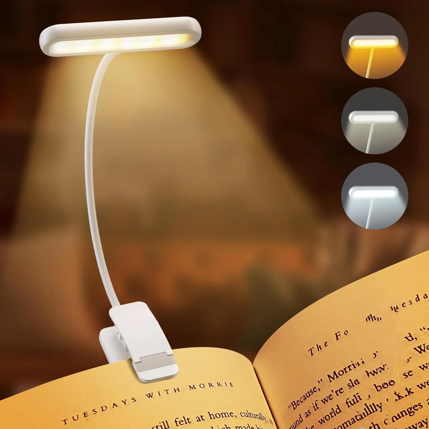 Clip-On Book Light – USB Rechargeable 14 LED Reading Lamp