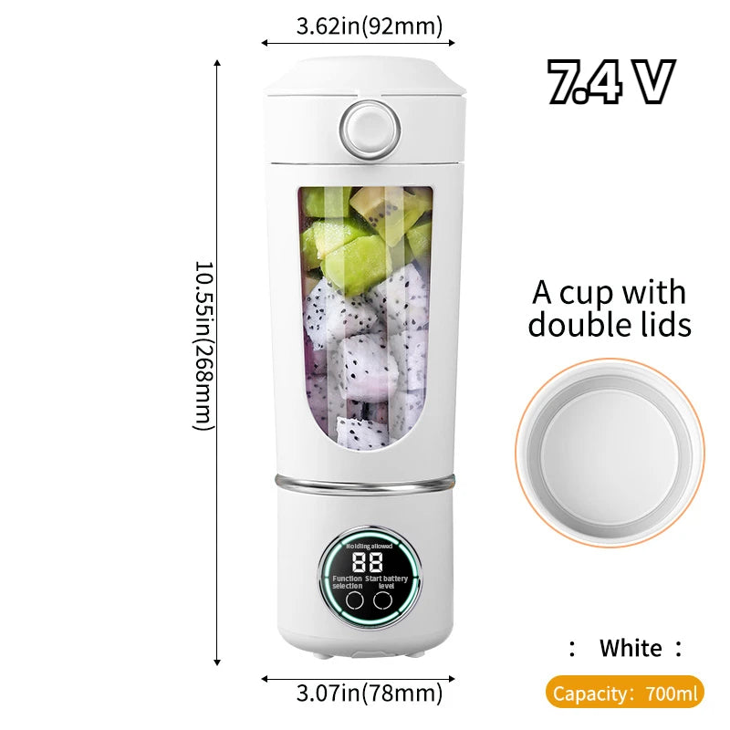 Portable Personal Blender – 700ml 12-Blade Smoothie Maker