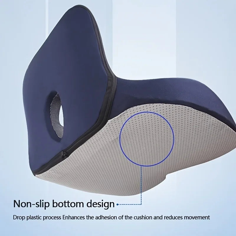 Memory Foam Seat & Lumbar Support Cushion Set – Orthopedic Ergonomic Back Relief