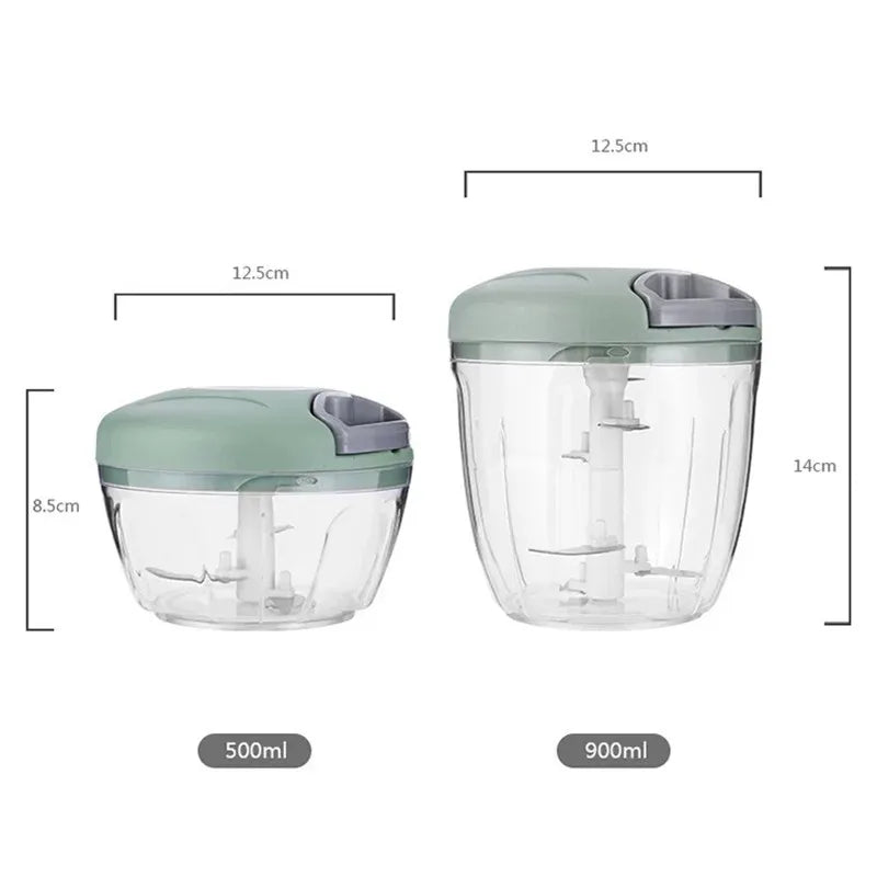 Manual Vegetable Chopper – Pull-String Food Mincer & Dicer