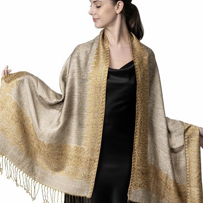 Paisley Print Cashmere Pashmina Shawl for Women – Warm Winter Wrap
