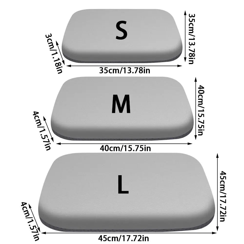 Memory Foam Seat Cushion – Anti-Slip, 4cm Thick, Breathable Chair Pad