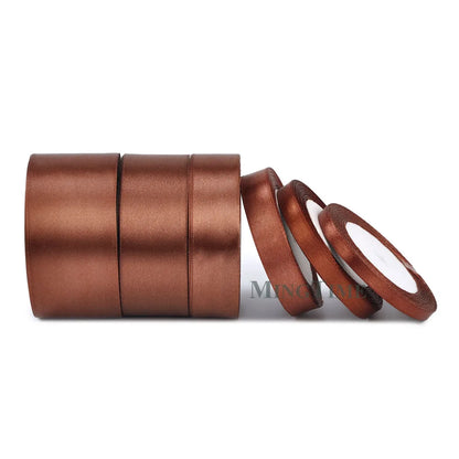 Satin Ribbon 25 Yards – 6mm to 50mm Wide, Multiple Colors