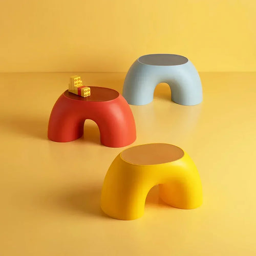 Rainbow Shape Kids Step Stool – Colorful Plastic Children's Seat