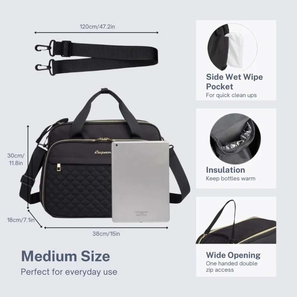 Large Diaper Bag Tote Crossbody Shoulder Nappy Bag for Travel