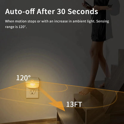 LED Motion Sensor Night Light Plug-In | EU & US Plug