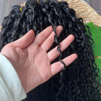 Brazilian Pixie Curly Hair Bundles Virgin Human Hair Weave Natural Color