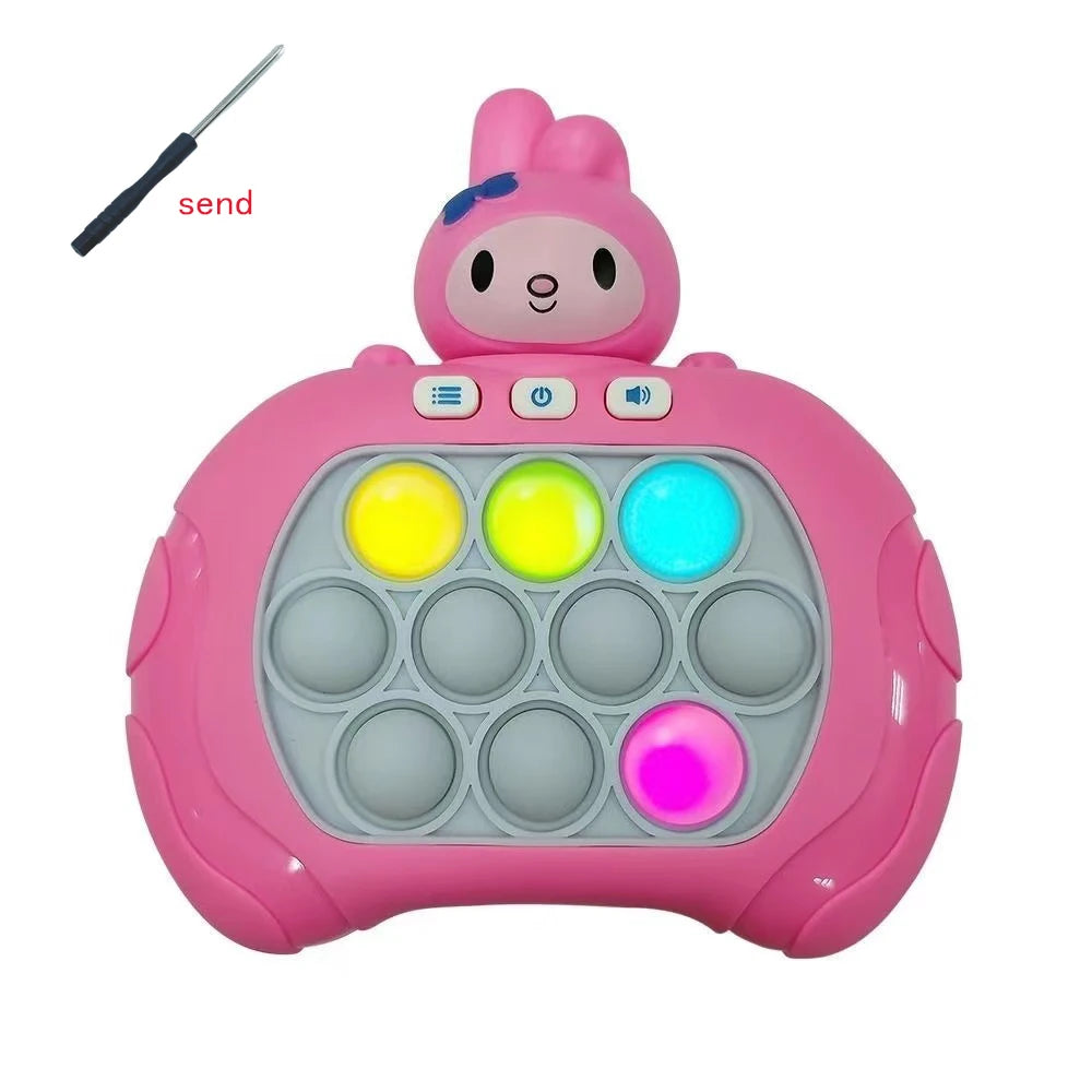 Quick Push Pop It Game Console – Cartoon Character Light & Sound