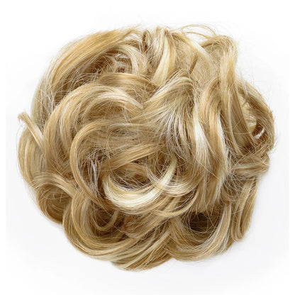 Messy Bun Hair Piece – Synthetic Chignon Donut Updo with Elastic Band