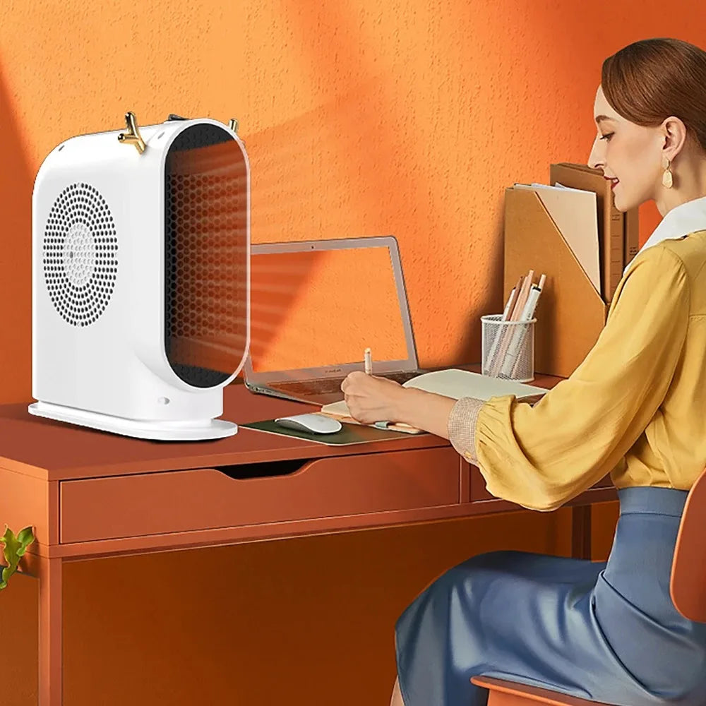 Portable Electric Space Heater 500W with Smart Thermostat Fan