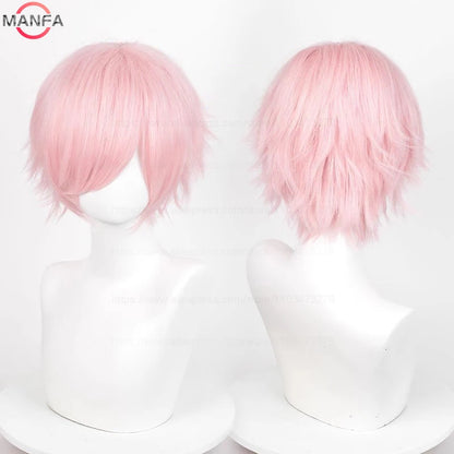 Short Straight Anime Cosplay Wig 30cm Multi-Color Unisex