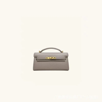 Crocodile Pattern Top Handle Clutch Bag