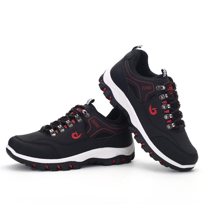 Men's Leather Casual Sneakers – Lightweight Walking Shoes