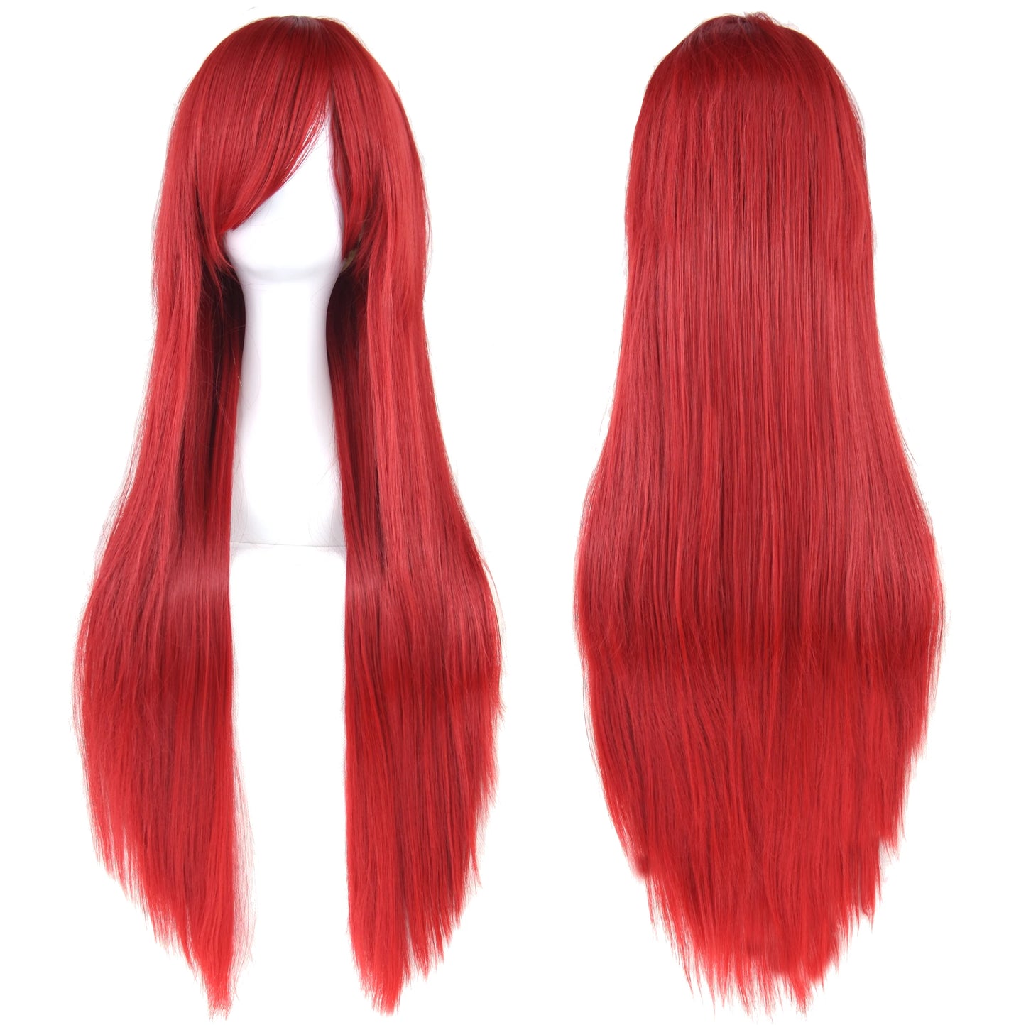 80cm Long Synthetic Cosplay Wig – Straight Hair, 36 Colors