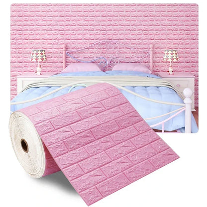 3D Self-Adhesive Foam Brick Wallpaper Roll | 27.6" Wide